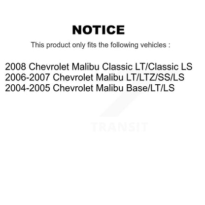 Suspension Shock Absorbers Rear Pair For Chevrolet Malibu