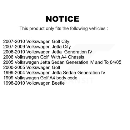 Suspension Shock Absorbers Rear Pair For Volkswagen Jetta Golf Beetle City