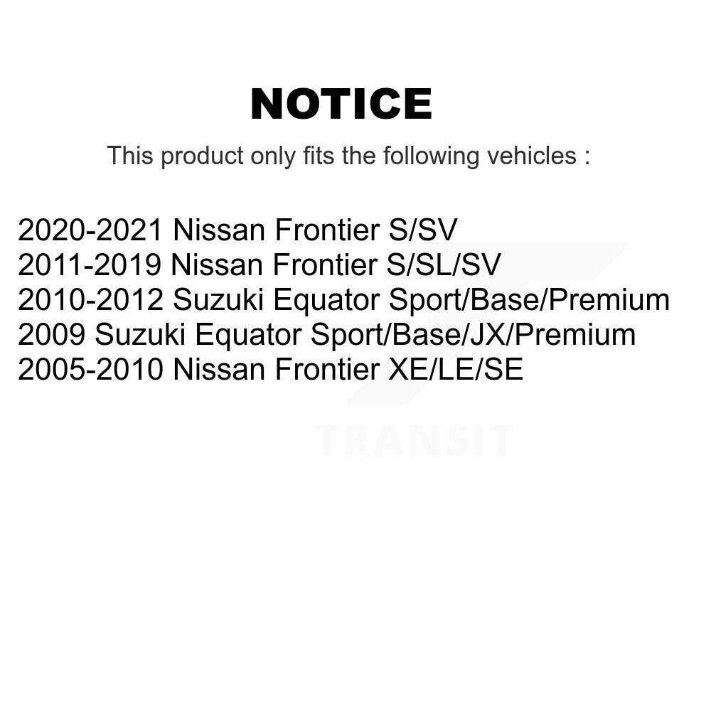 Suspension Shock Absorbers Rear Pair For Nissan Frontier Suzuki Equator