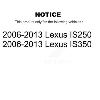Suspension Shock Absorbers Rear Pair For 2006-2013 Lexus IS250 IS350