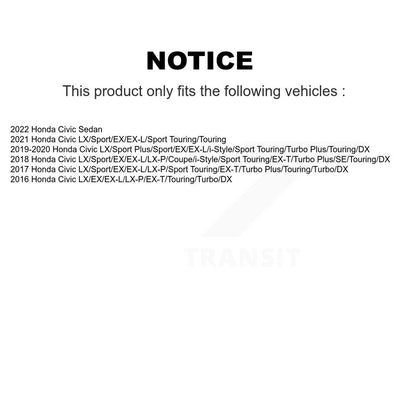 Suspension Shock Absorbers Rear Pair For Honda Civic