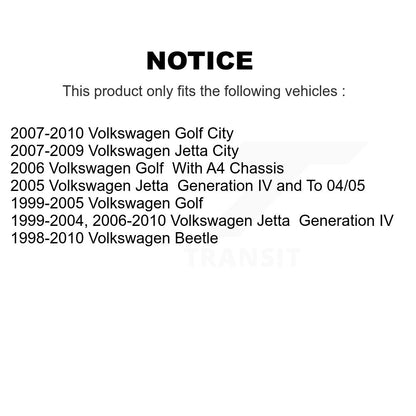 Suspension Struts Front Pair For Volkswagen Jetta Golf Beetle City