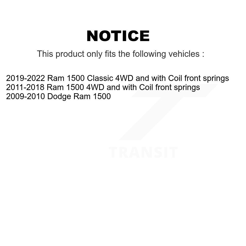 Suspension Struts Front Pair For Ram 1500 Classic Dodge