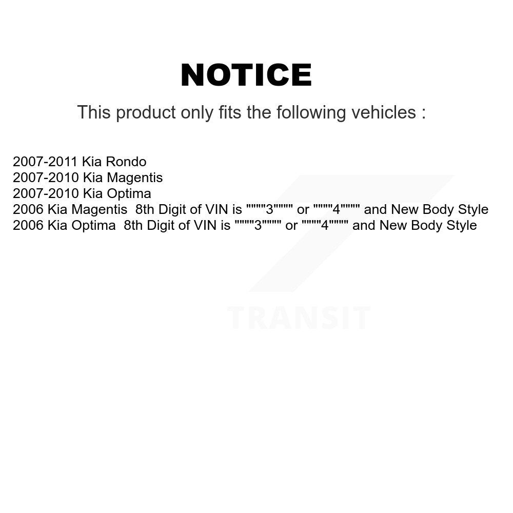 Suspension Struts Front Kit For Kia Rondo Optima Magentis