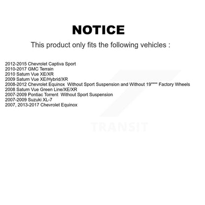 Suspension Strut Front Kit For Chevrolet Equinox GMC Terrain Pontiac Torrent Vue