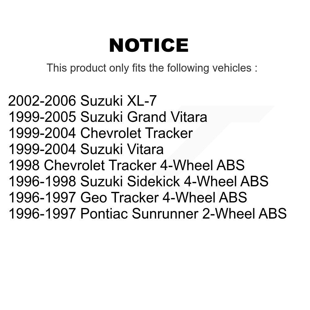 Suspension Struts Front Kit For Tracker Suzuki Chevrolet Grand Vitara XL-7 Geo