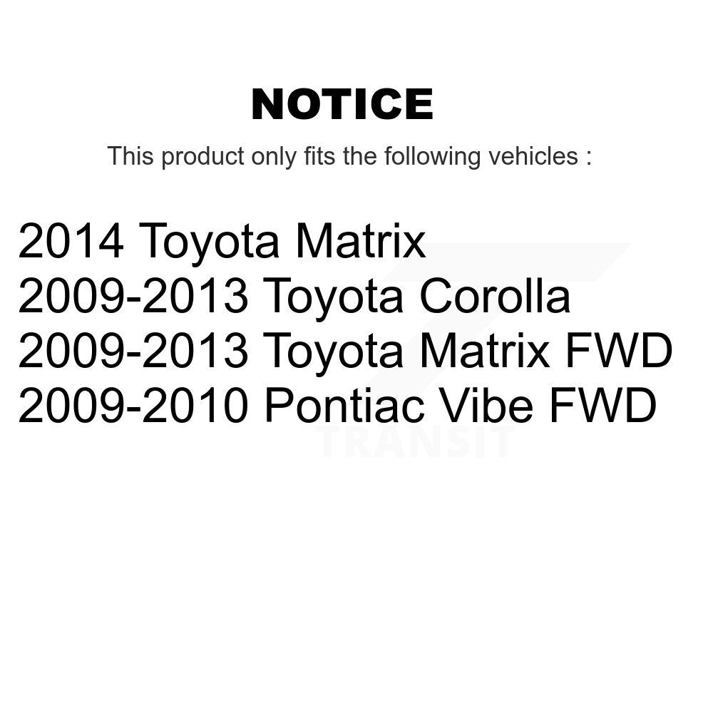 Suspension Struts Front Rear Kit For Toyota Corolla Matrix Pontiac Vibe
