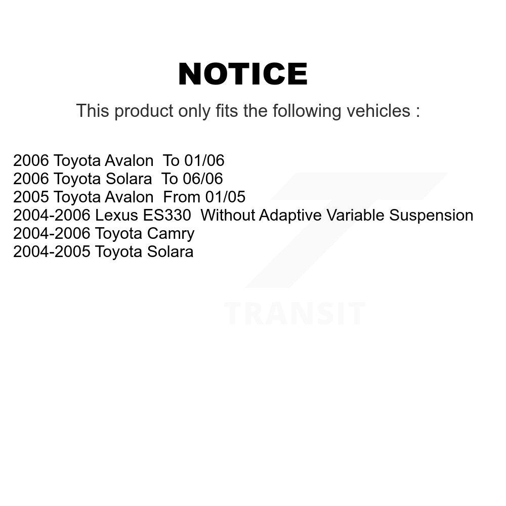 Suspension Struts Front Rear Kit For Toyota Camry Solara Lexus ES330 Avalon