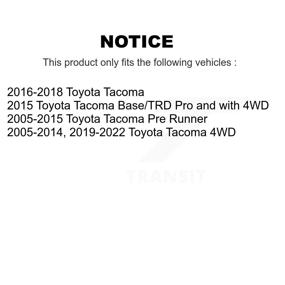 Suspension Struts Front Rear Kit For Toyota Tacoma