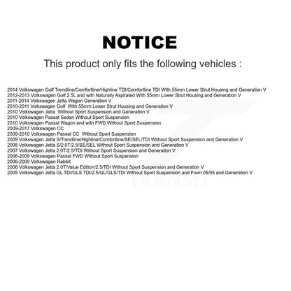 Suspension Struts Front Rear Kit For Volkswagen Jetta Golf Rabbit Passat CC