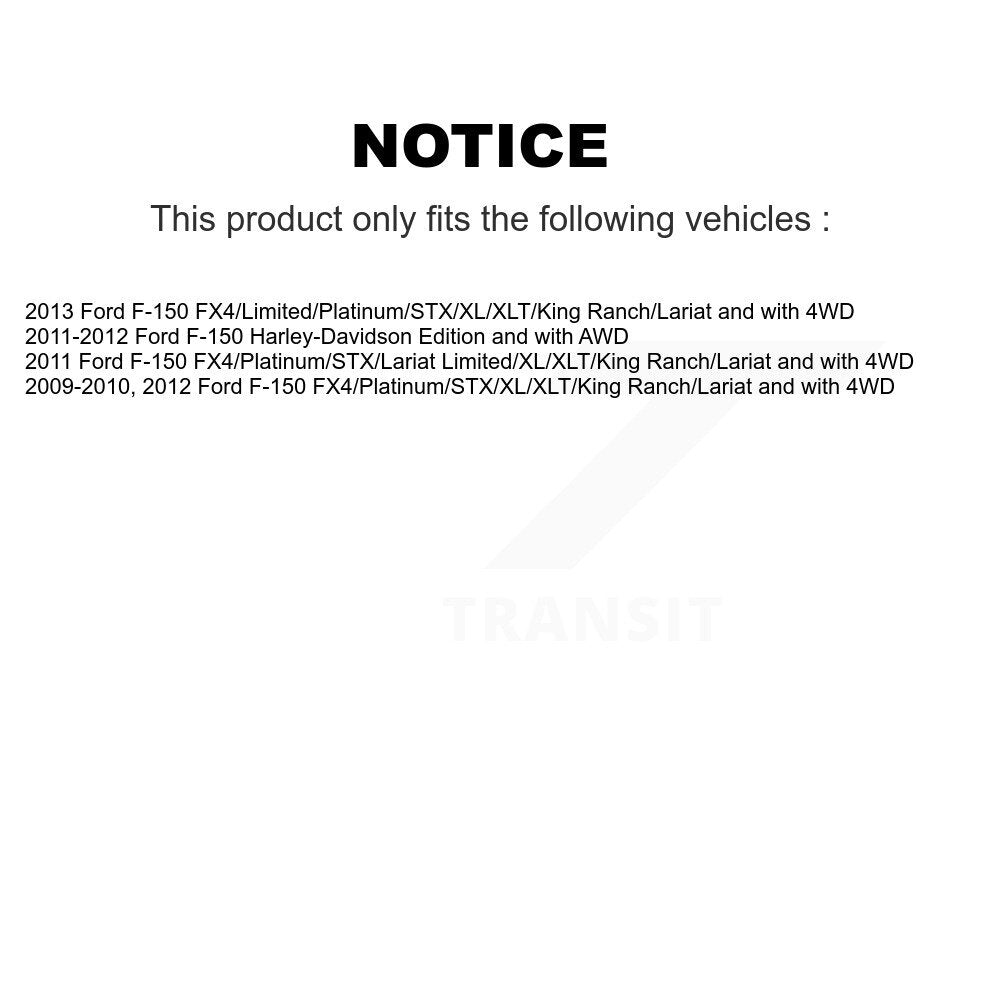 Suspension Struts Front Rear Kit For Ford F-150