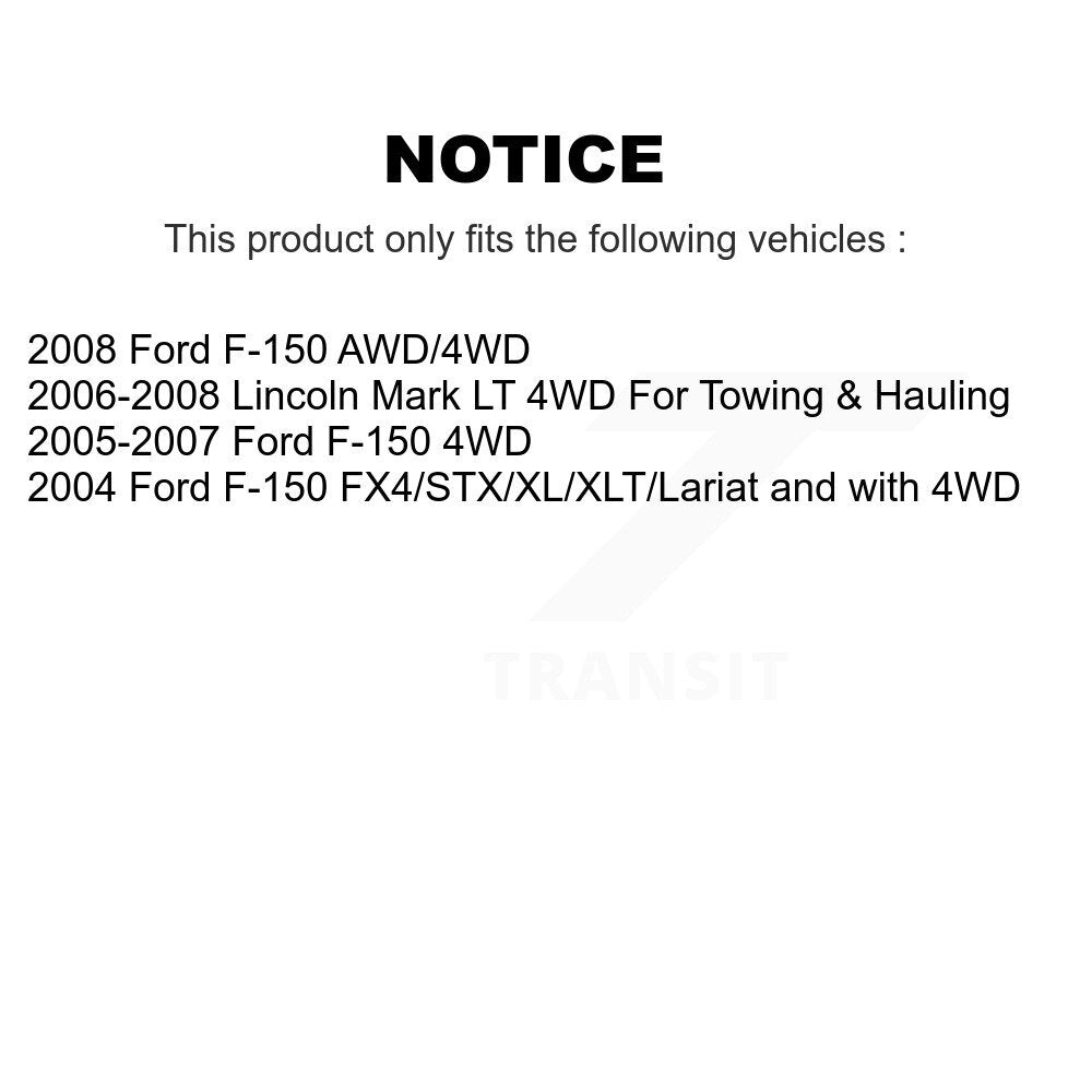 Suspension Struts Front Rear Kit For Ford F-150 Lincoln Mark LT