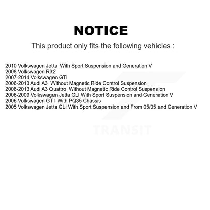 Suspension Struts Front Rear Kit For Volkswagen Jetta GTI Audi A3 Quattro R32