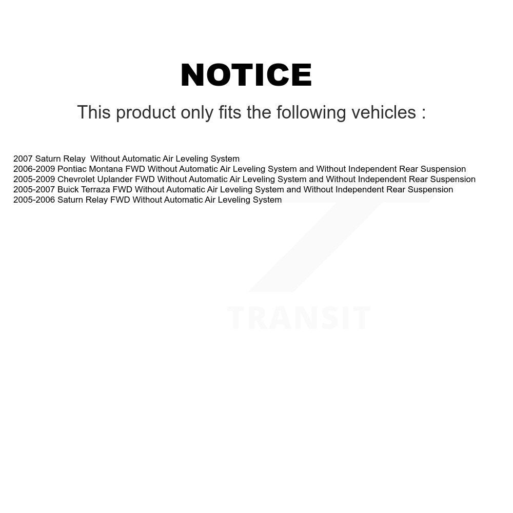 Suspension Struts Front Rear Kit For Chevrolet Uplander Pontiac Montana Buick