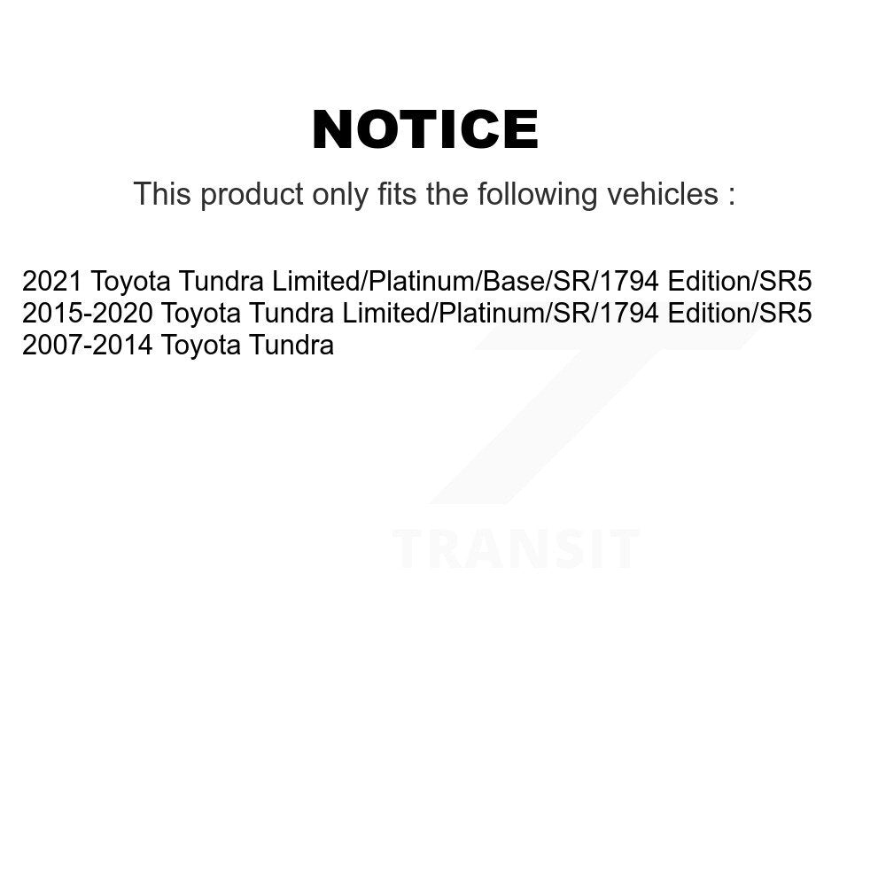 Suspension Struts Front Rear Kit For Toyota Tundra