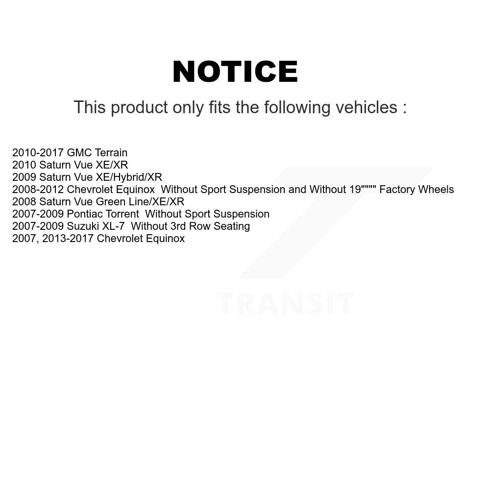 Suspension Strut Shock Absorber Front Rear Kit For Chevrolet Equinox GMC Terrain