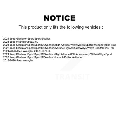 Suspension Shock Absorbers Front Pair For Jeep Wrangler Gladiator