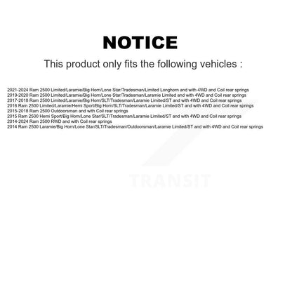 Suspension Shock Absorbers Rear Pair For Ram 2500