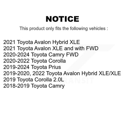 Suspension Shock Absorbers Rear Pair For Toyota Corolla Camry Prius Avalon