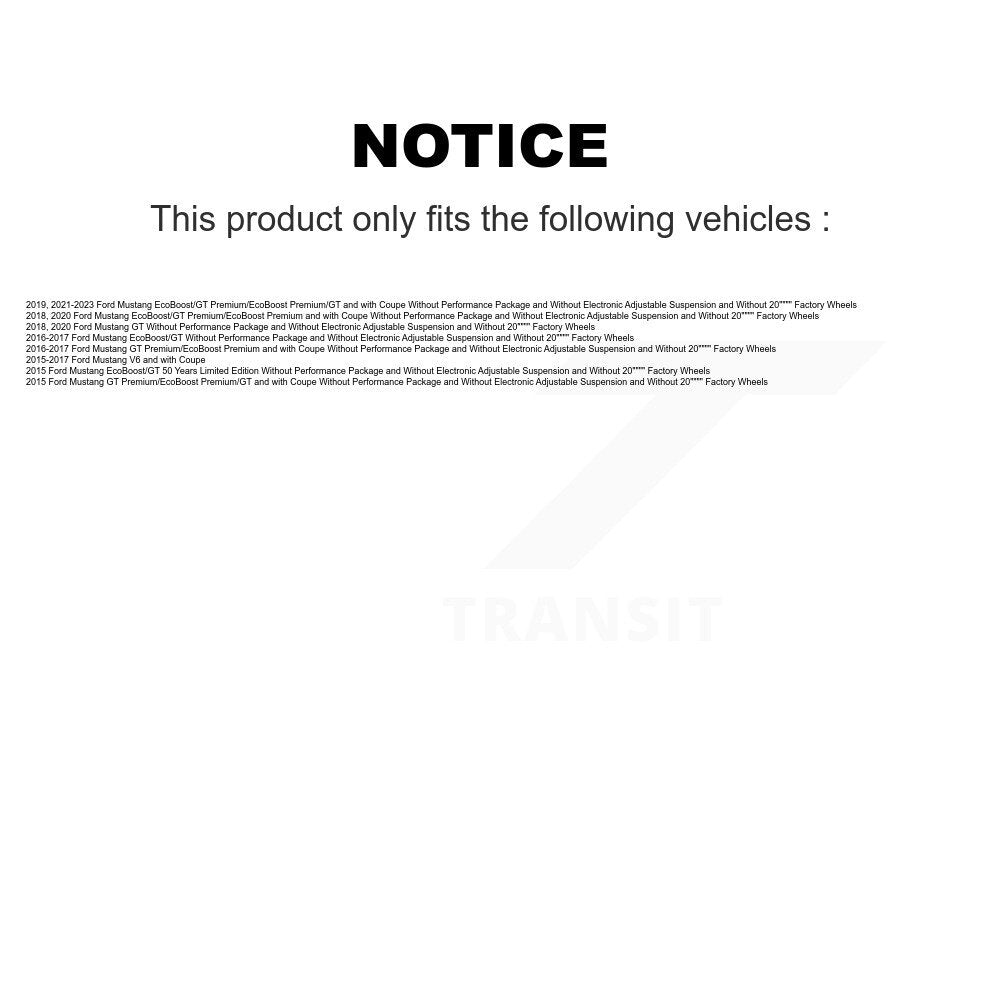 Suspension Shock Absorbers Rear Pair For Ford Mustang