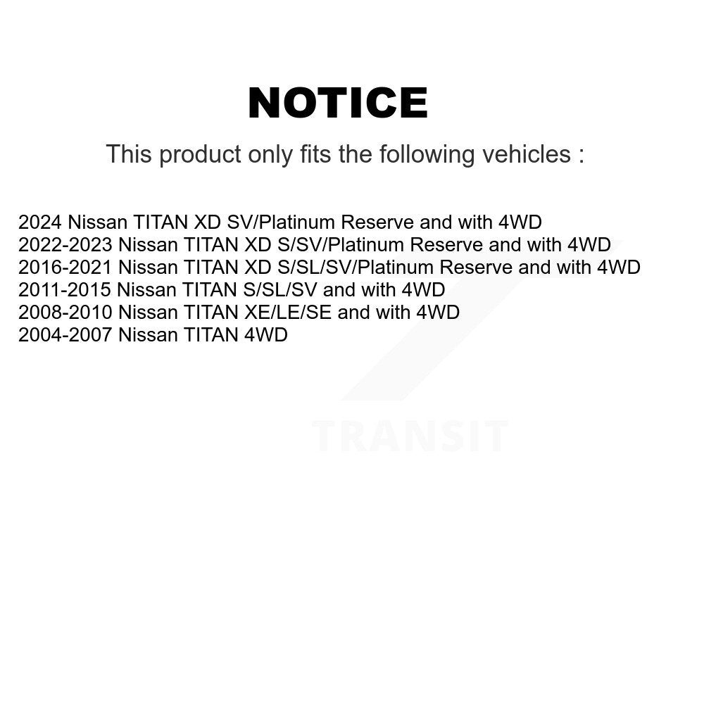 Suspension Shock Absorbers Rear Pair For Nissan TITAN XD