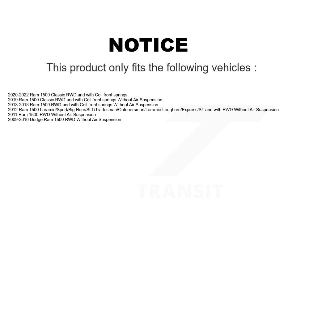 Suspension Shock Absorbers Front Rear Kit For Ram 1500 Classic Dodge