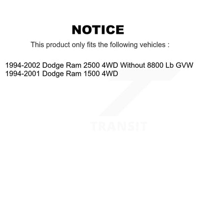 Suspension Shock Absorbers Front Pair For Dodge Ram 2500 1500 4WD