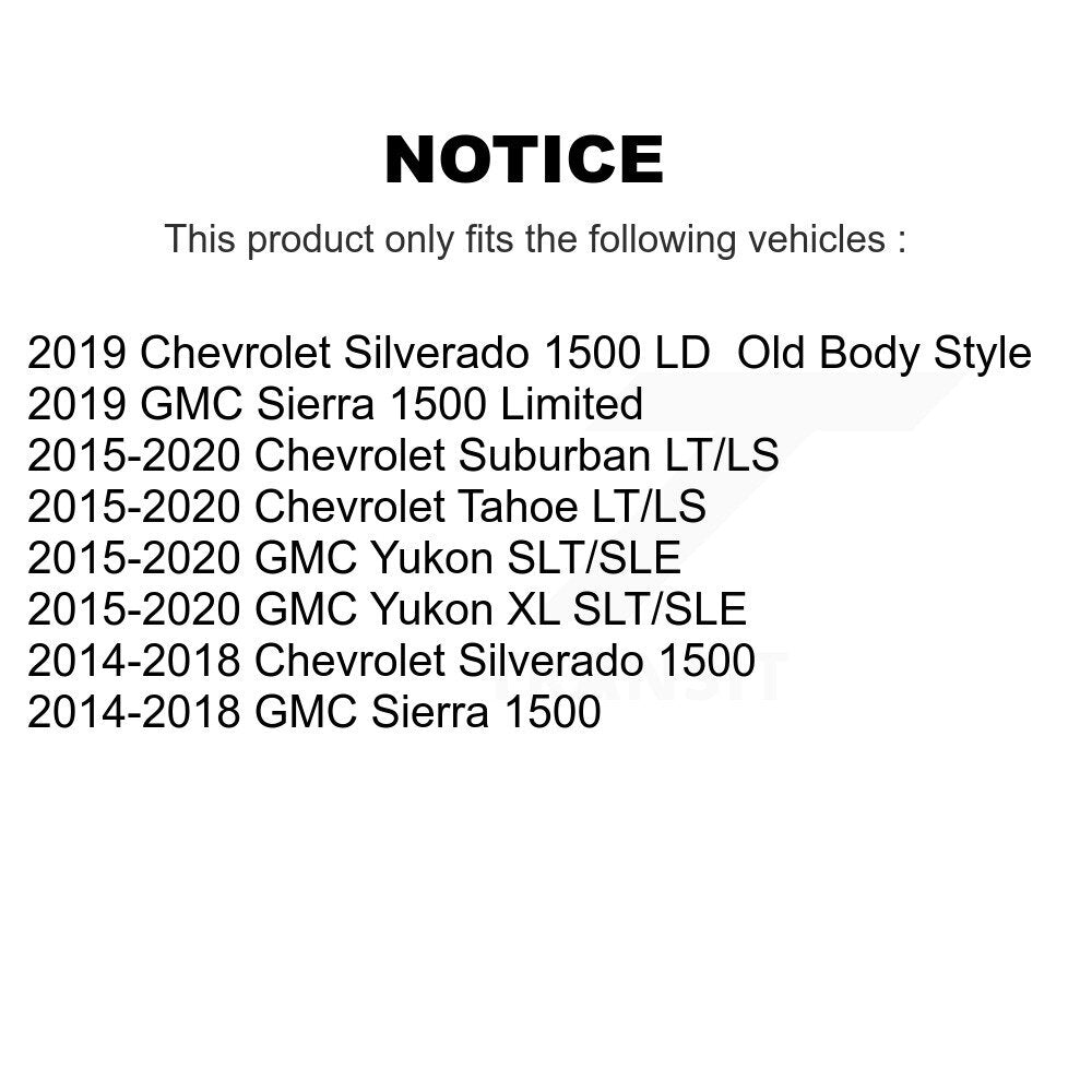 Suspension Struts Front Pair For GMC Chevrolet Sierra 1500 Silverado Tahoe Yukon