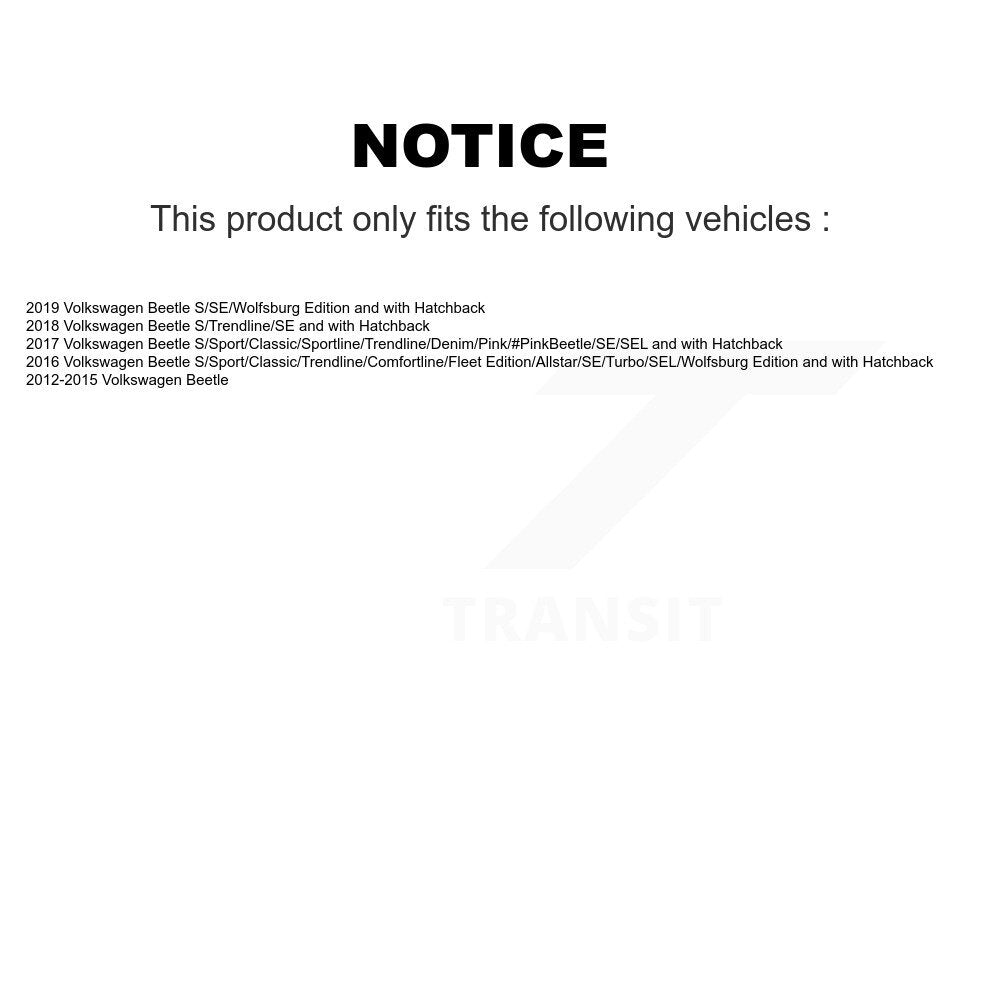 Suspension Struts Front Rear Kit For Volkswagen Beetle