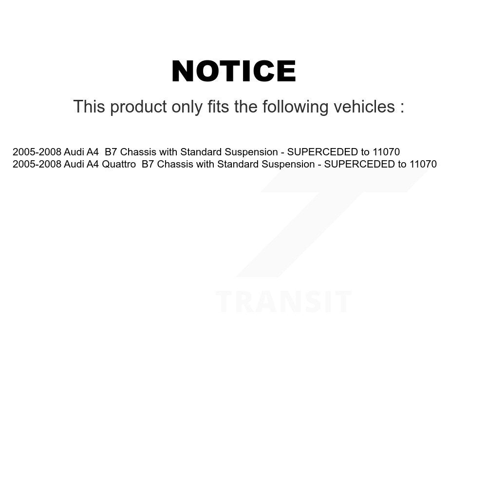 Complete Shocks Strut And Coil Spring Assemblies Front Pair For Audi A4 Quattro