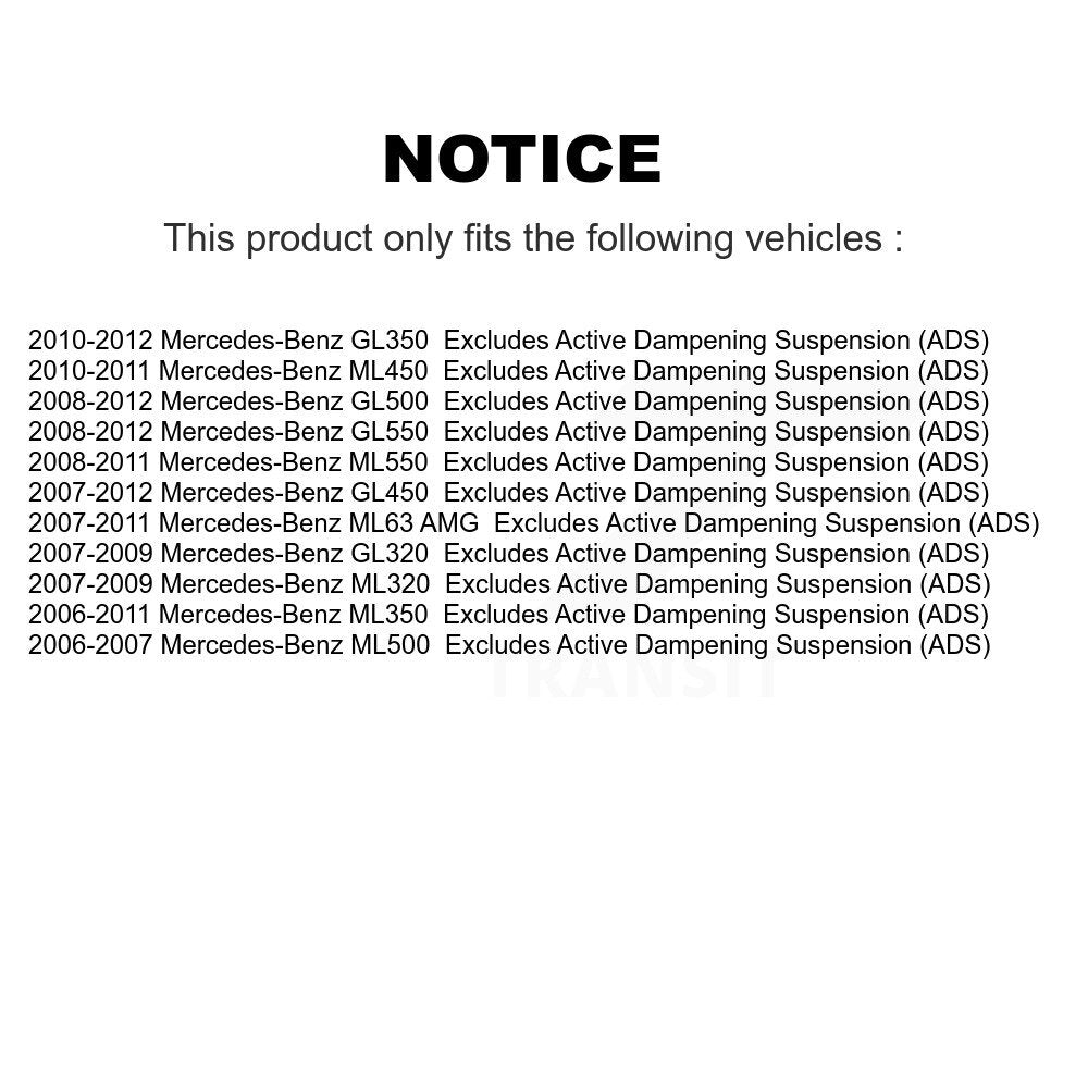 Strut & Spring Front Pair For Mercedes-Benz ML350 ML320 GL350 GL320 GL450 GL550