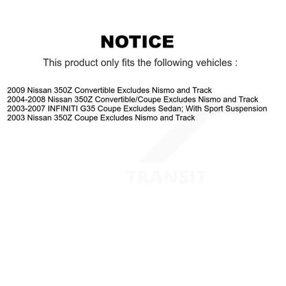 Complete Shocks Strut & Coil Spring Mount Front Kit For INFINITI G35 Nissan 350Z