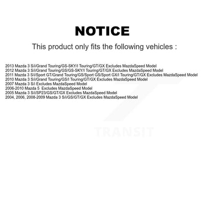 Complete Strut And Coil Spring Front Kit For Mazda 3 5 Excludes MazdaSpeed Model