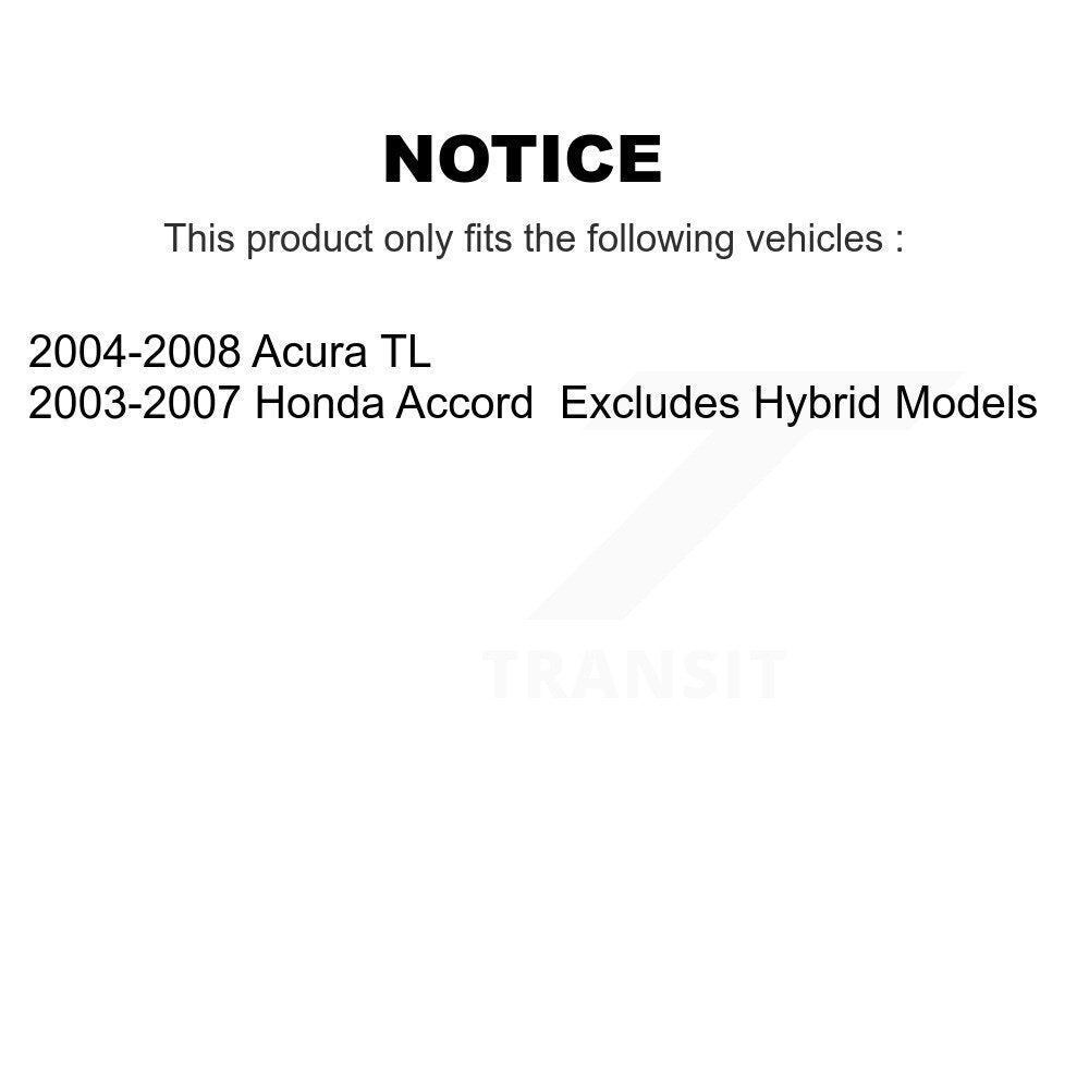 Complete Shocks Strut Coil Spring Assemblies Rear Pair For Honda Accord Acura TL