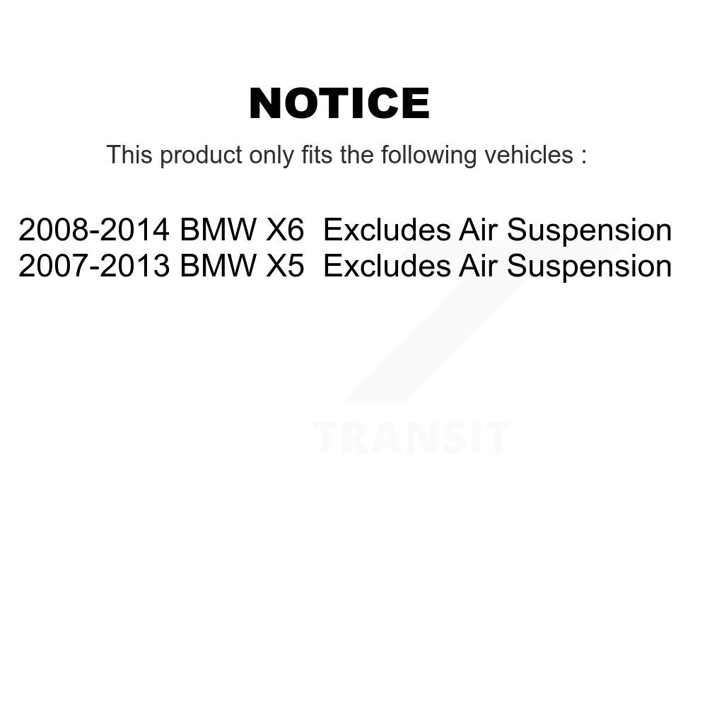 Complete Shock Strut Coil Spring Front Kit For BMW X5 X6 Excludes Air Suspension