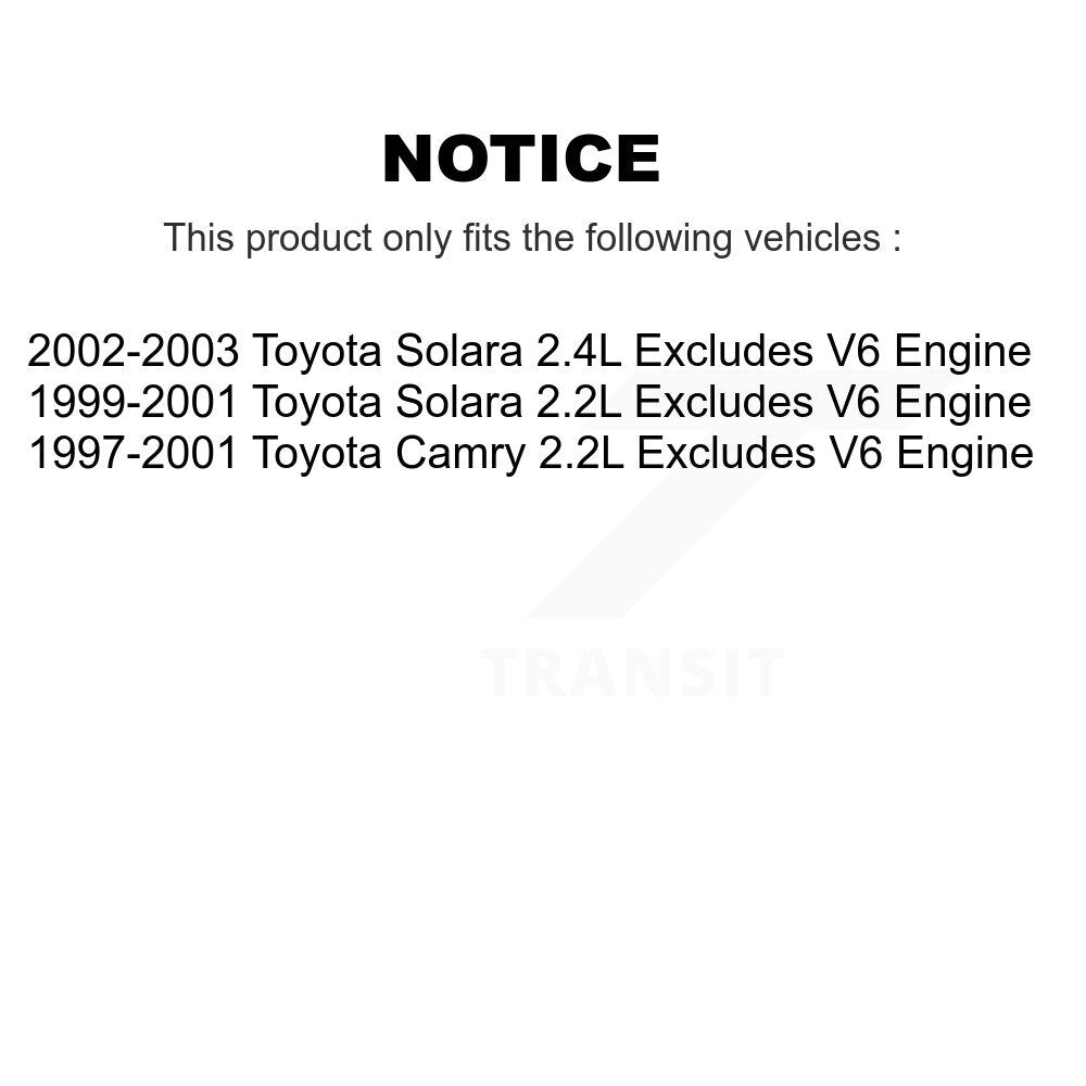 Strut And Coil Spring Front Rear Kit For Toyota Camry Solara Excludes V6 Engine