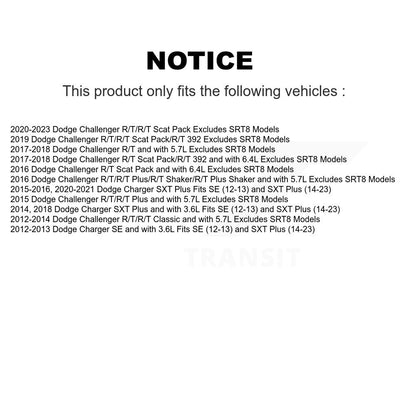 Complete Shocks Strut Coil Spring Mount Front Pair For Dodge Challenger Charger