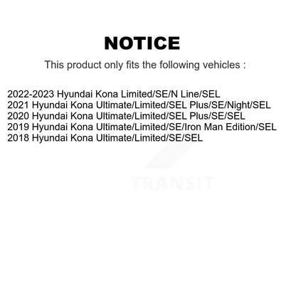 Complete Shocks Strut & Coil Spring Mount Assemblies Front Kit For Hyundai Kona