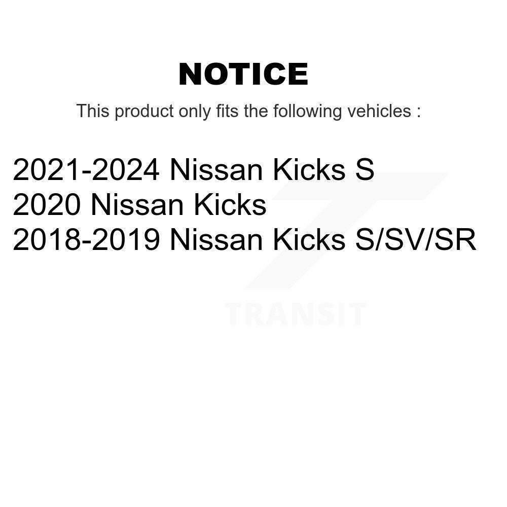 Complete Shocks Strut & Coil Spring Mount Assemblies Front Kit For Nissan Kicks