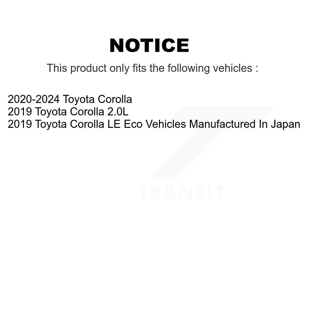 Complete Shocks Strut Coil Spring Mount Assemblies Front Kit For Toyota Corolla