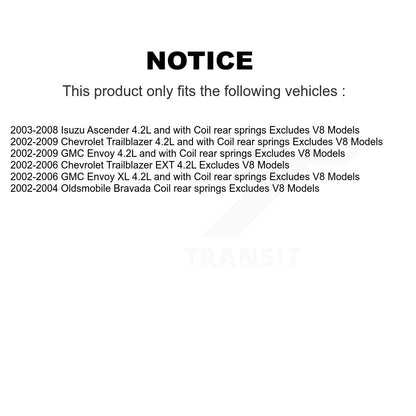 Strut & Spring Front Rear Kit For Chevrolet GMC Trailblazer Envoy XL EXT Bravada