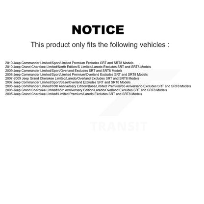 Complete Strut And Coil Spring Front Rear Kit For Jeep Grand Cherokee Commander