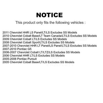 Strut And Coil Spring Front Rear Kit For Chevrolet Cobalt Pontiac G5 HHR Pursuit