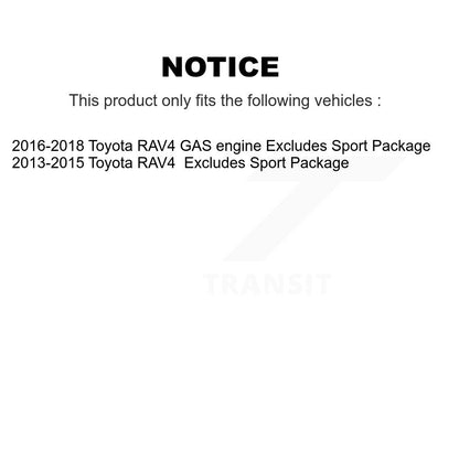 Complete Strut Coil Spring Front Rear Kit For Toyota RAV4 Excludes Sport Package
