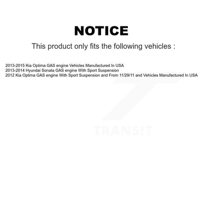Complete Shocks Strut & Coil Spring Front Rear Kit For Kia Optima Hyundai Sonata