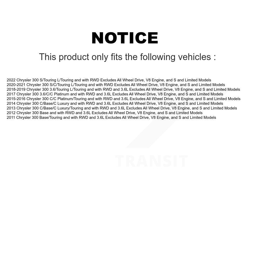 Complete Shocks Strut And Coil Spring Assemblies Front Rear Kit For Chrysler 300