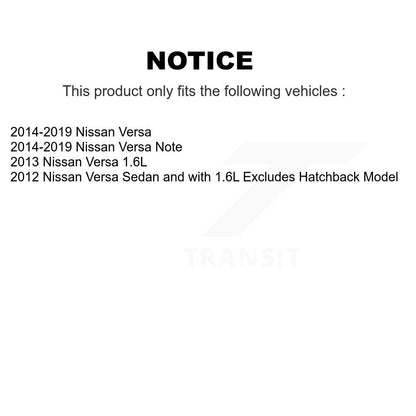 Complete Shocks Strut Coil Spring Assembly Front Rear Kit For Nissan Versa Note