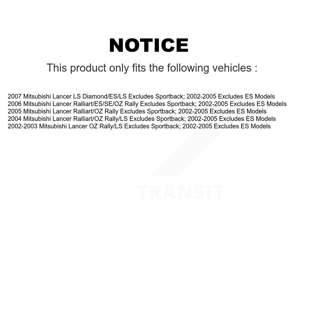 Complete Shocks Strut Coil Spring Assembly Front Rear Kit For Mitsubishi Lancer