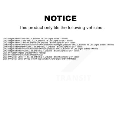 Complete Strut Coil Spring Front Rear Kit For Jeep Dodge Caliber Patriot Compass