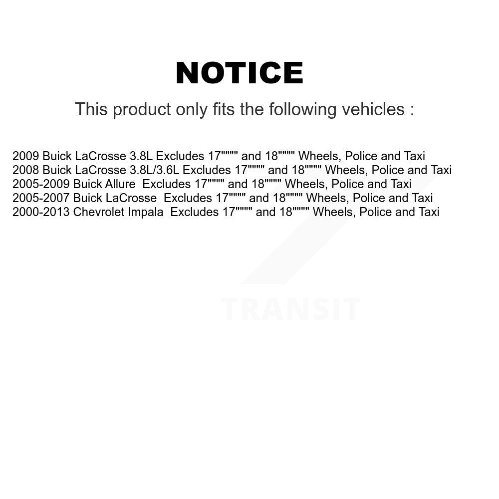 Strut And Coil Spring Front Rear Kit For Chevrolet Impala Buick LaCrosse Allure